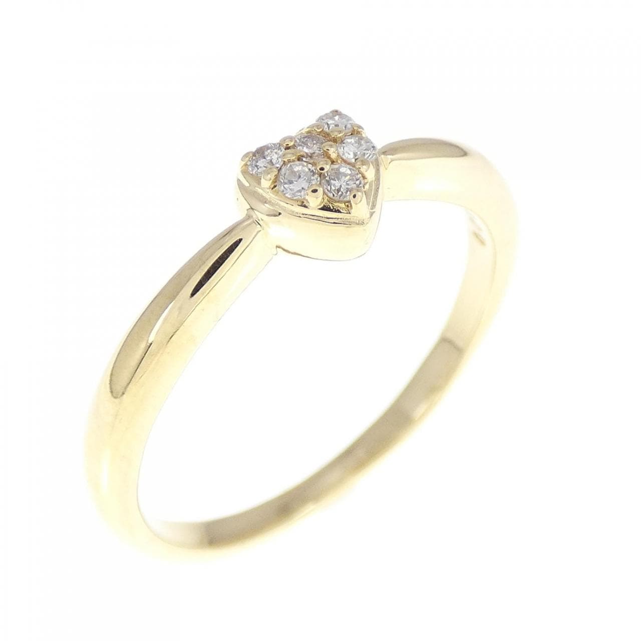 K18YG heart Diamond ring 0.06CT
