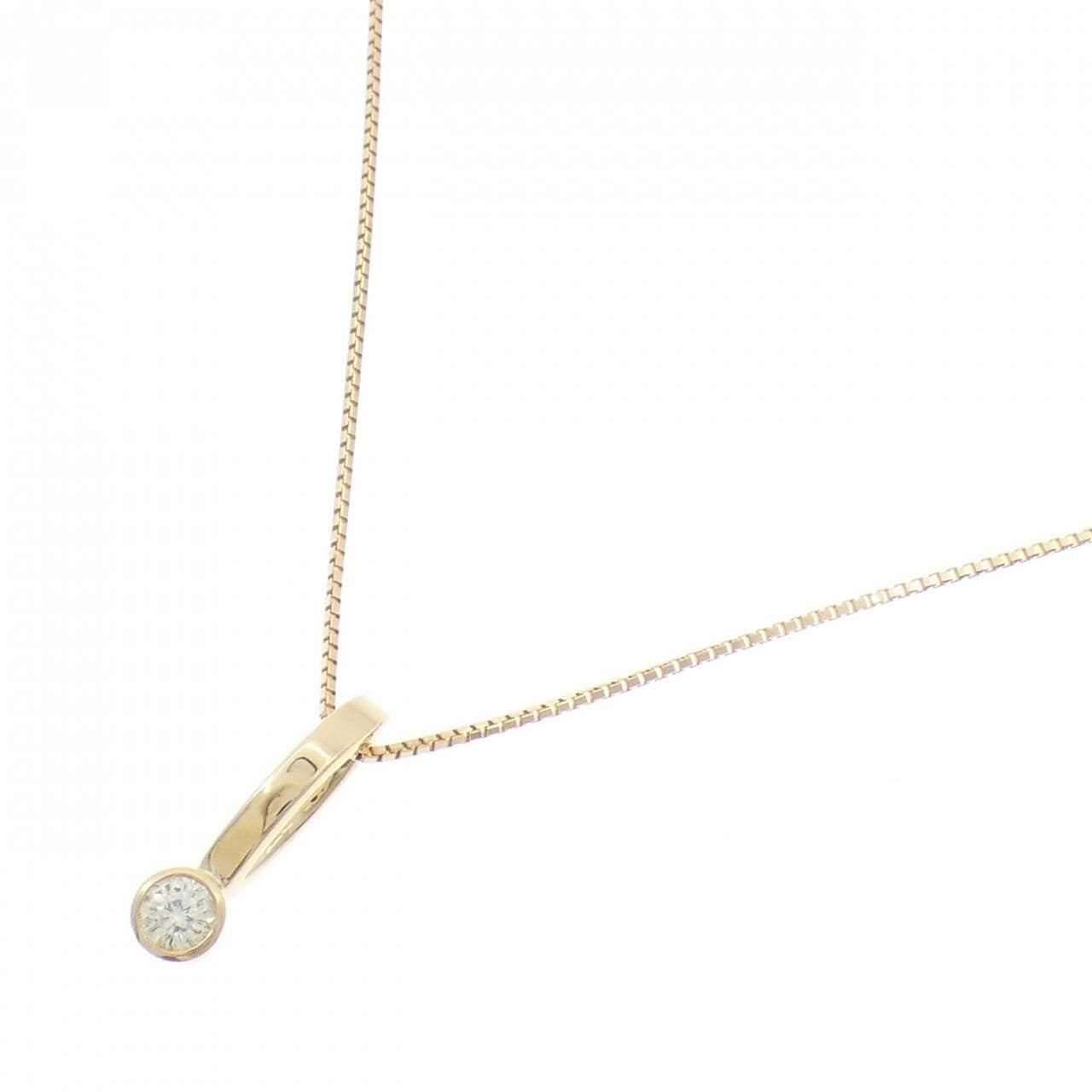 750YG/K18YG ダイヤモンド ネックレス 0.186CT