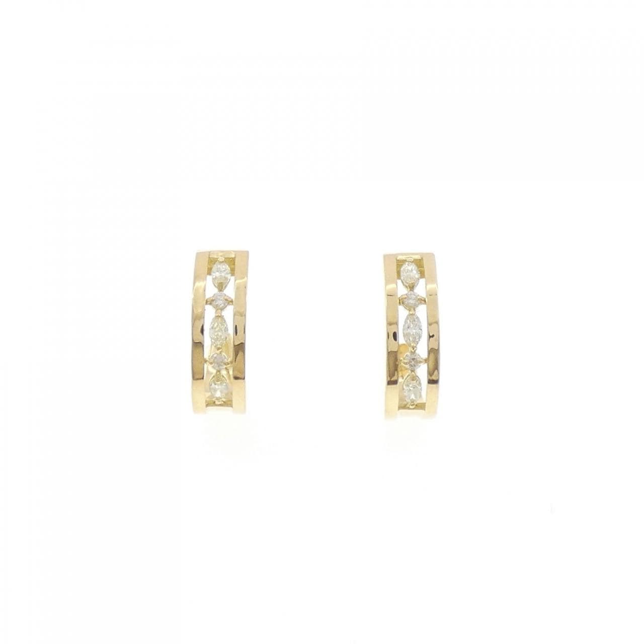 [新品] K18YG钻石耳环 0.26CT