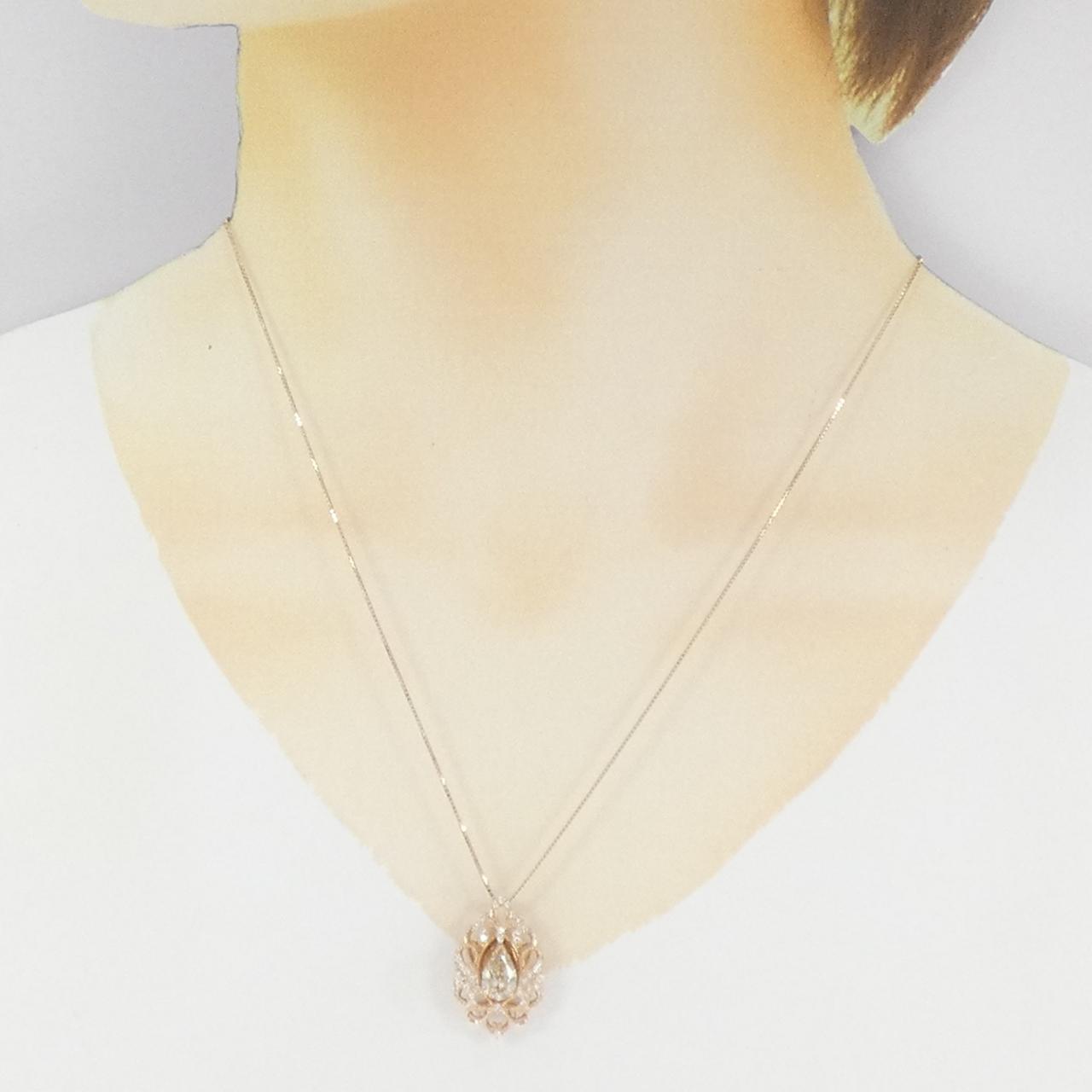 K18PG ダイヤモンド ネックレス 1.24CT