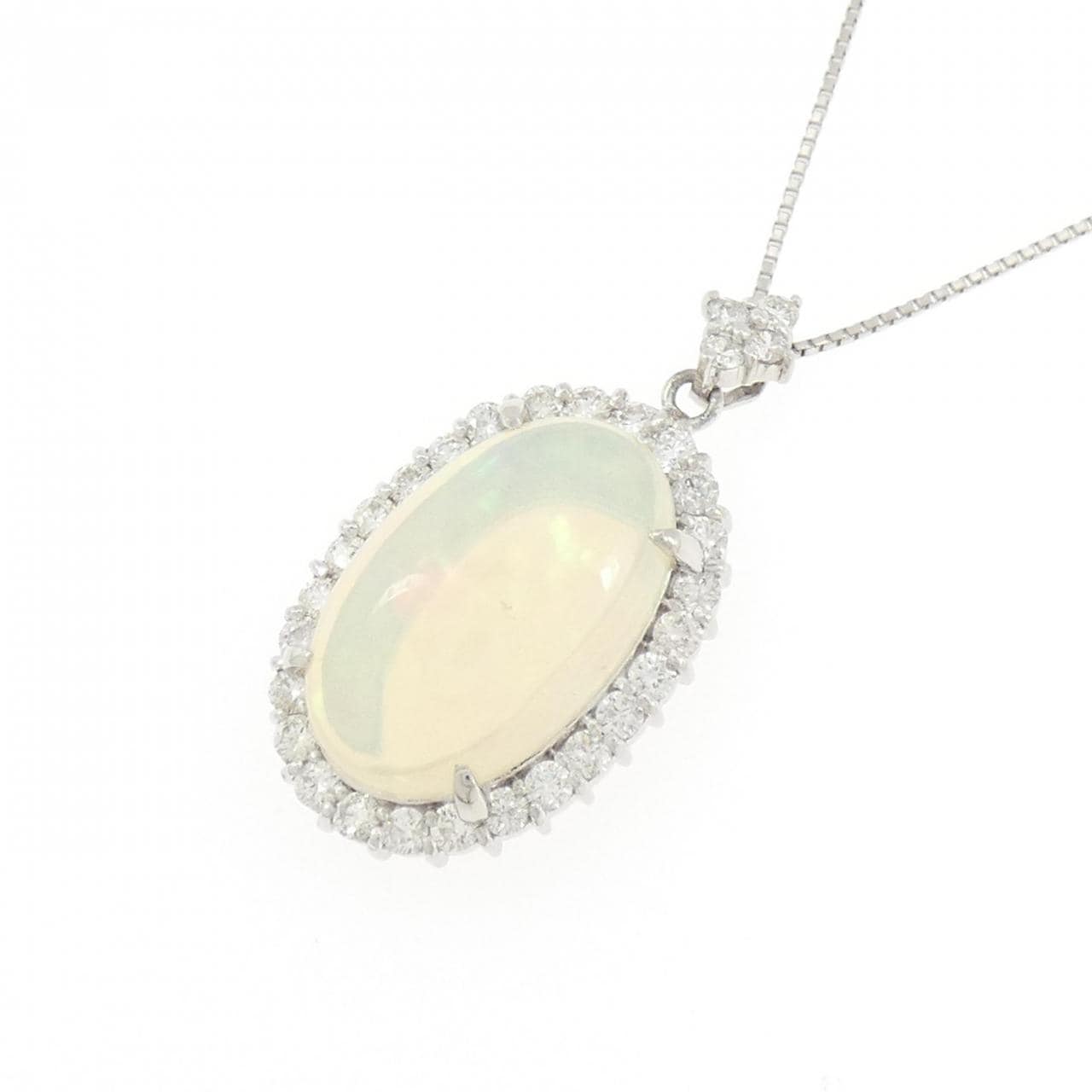 PT900/PT850 オパール ネックレス 8.13CT