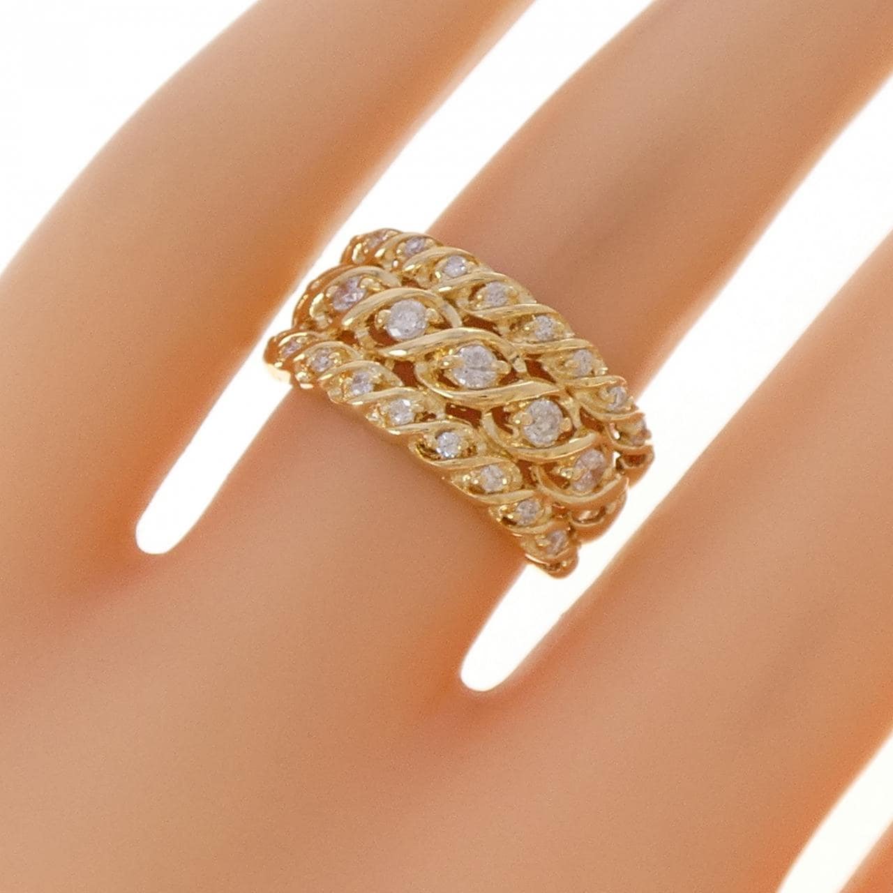 K18YG ダイヤモンド リング 0.35CT