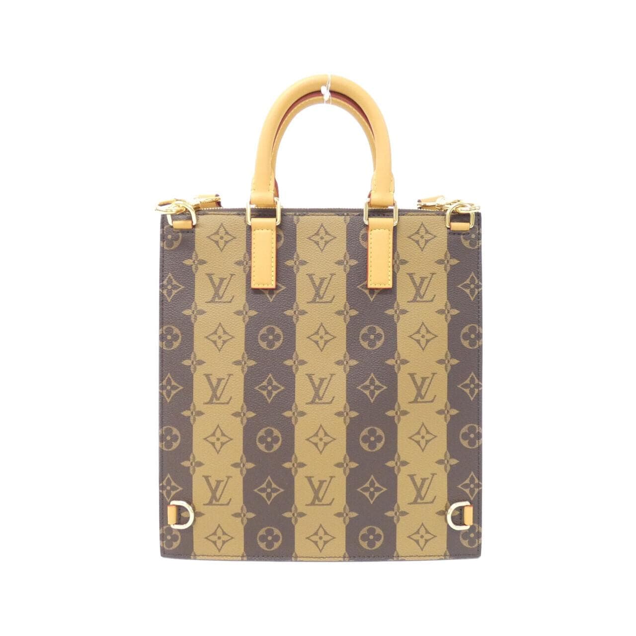 LOUIS VUITTON Monogram條紋（LV Squared）麻袋塑膠郵差包 M45969