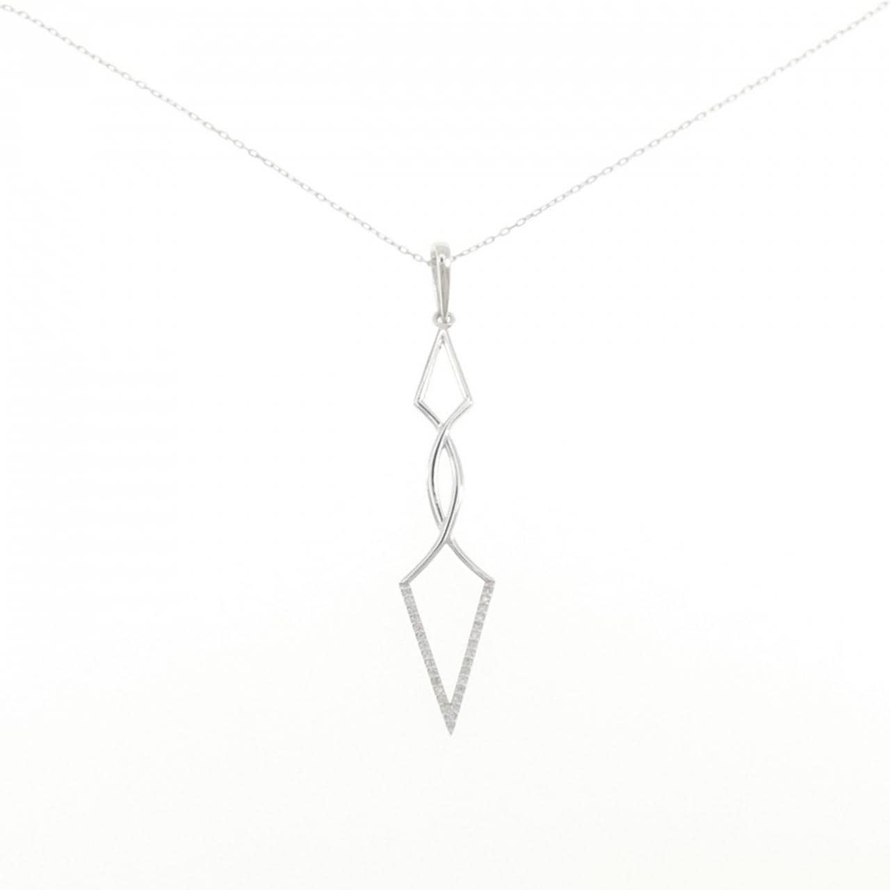 K18WG ダイヤモンド ネックレス 0.10CT