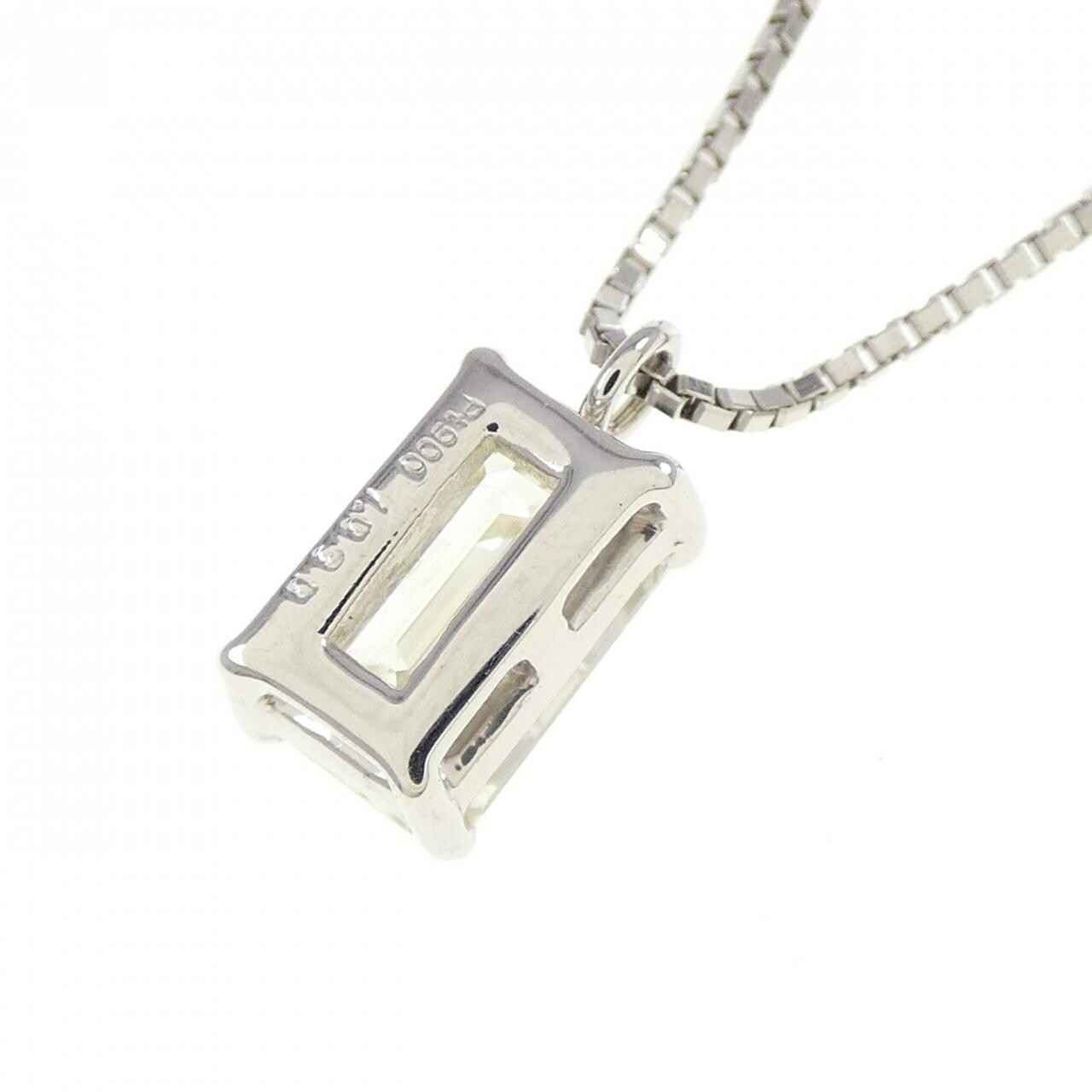 PT900/PT850 ダイヤモンド ネックレス 1.030CT VLY SI1 エメラルドカット