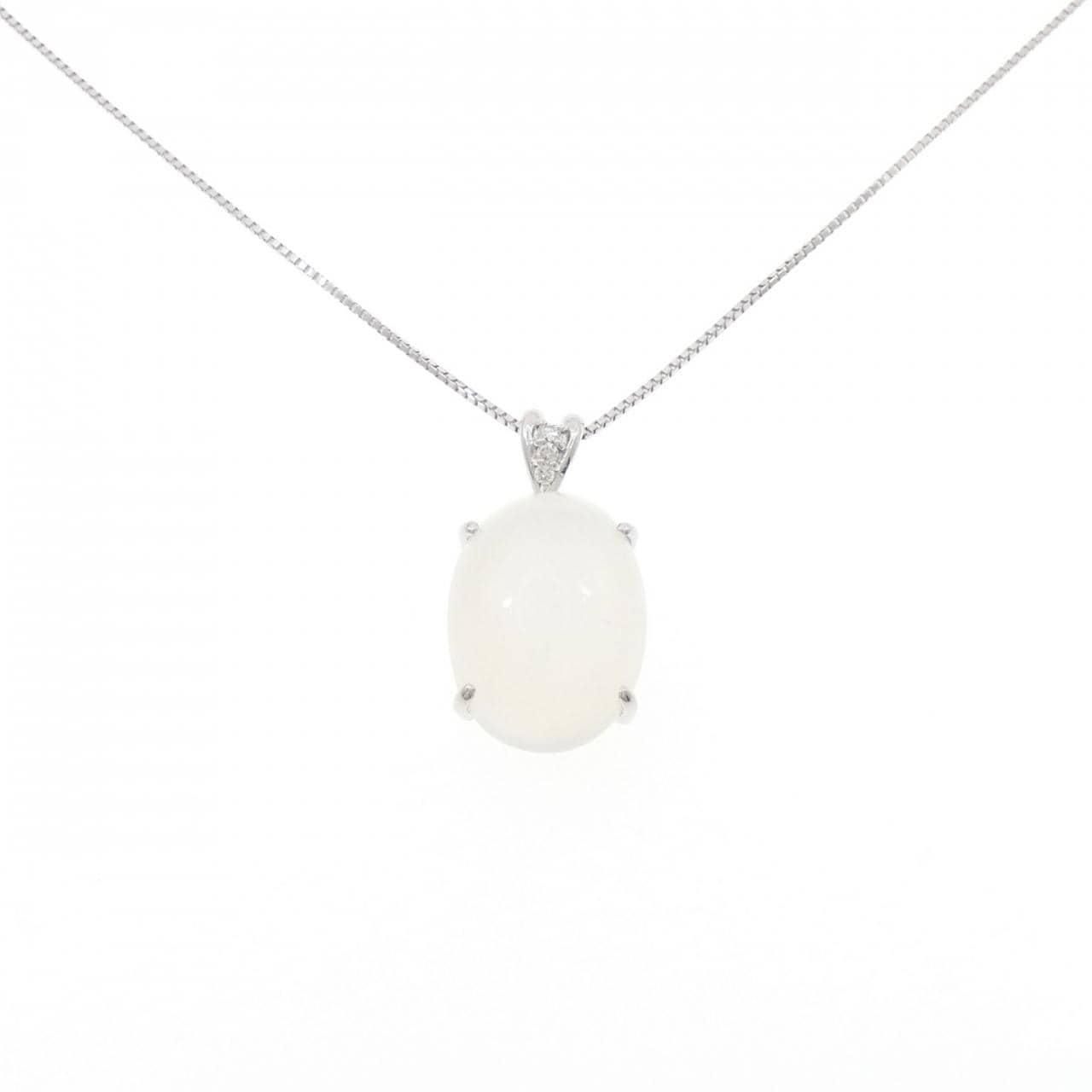 K18WG ムーンストーン ネックレス 10.76CT