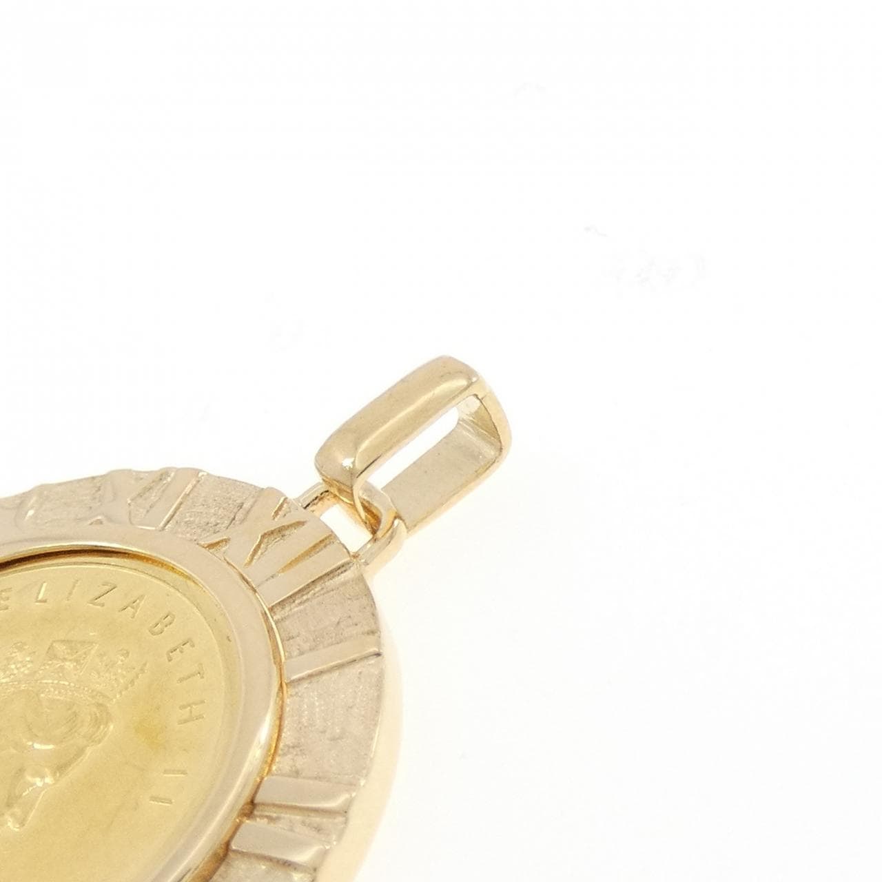 K18YG(枠) コイン ペンダント