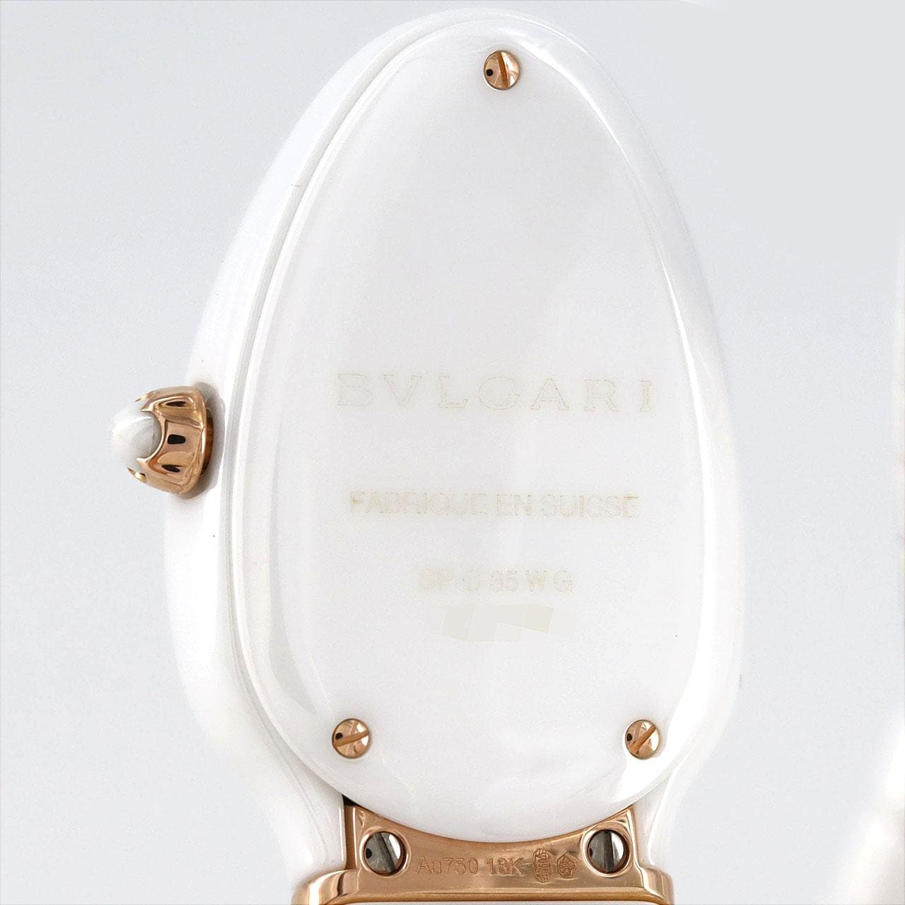 BVLGARI Serpentis Spiga Ceramic x PG/DS size SPC35WG/SPC35WGDWCGD1.1T Ceramic x PG Quartz