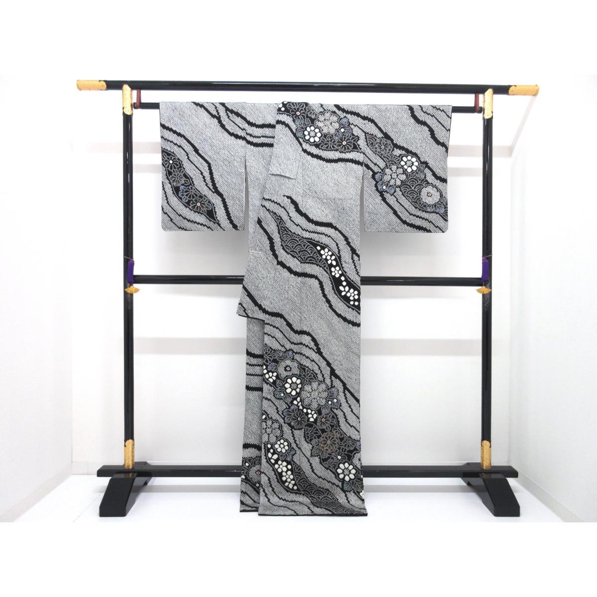 訪問着　総絞り　金彩加工