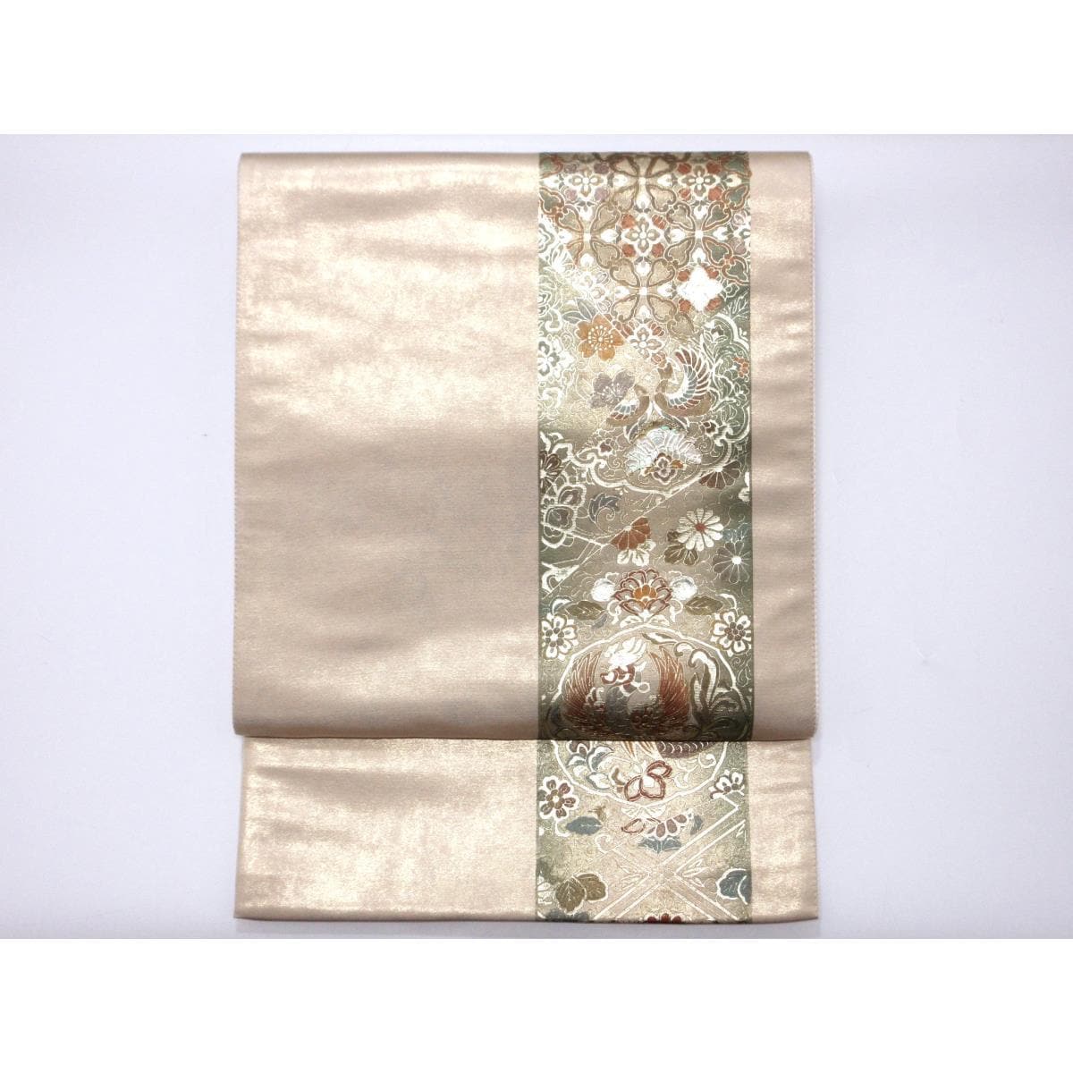 【未使用品】袋帯　引箔　友禅金彩加工　螺鈿入り