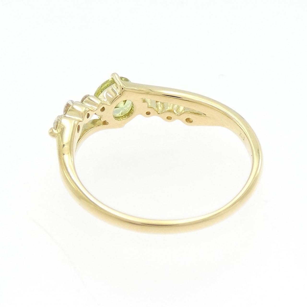 K18YG スフェーン リング 0.39CT