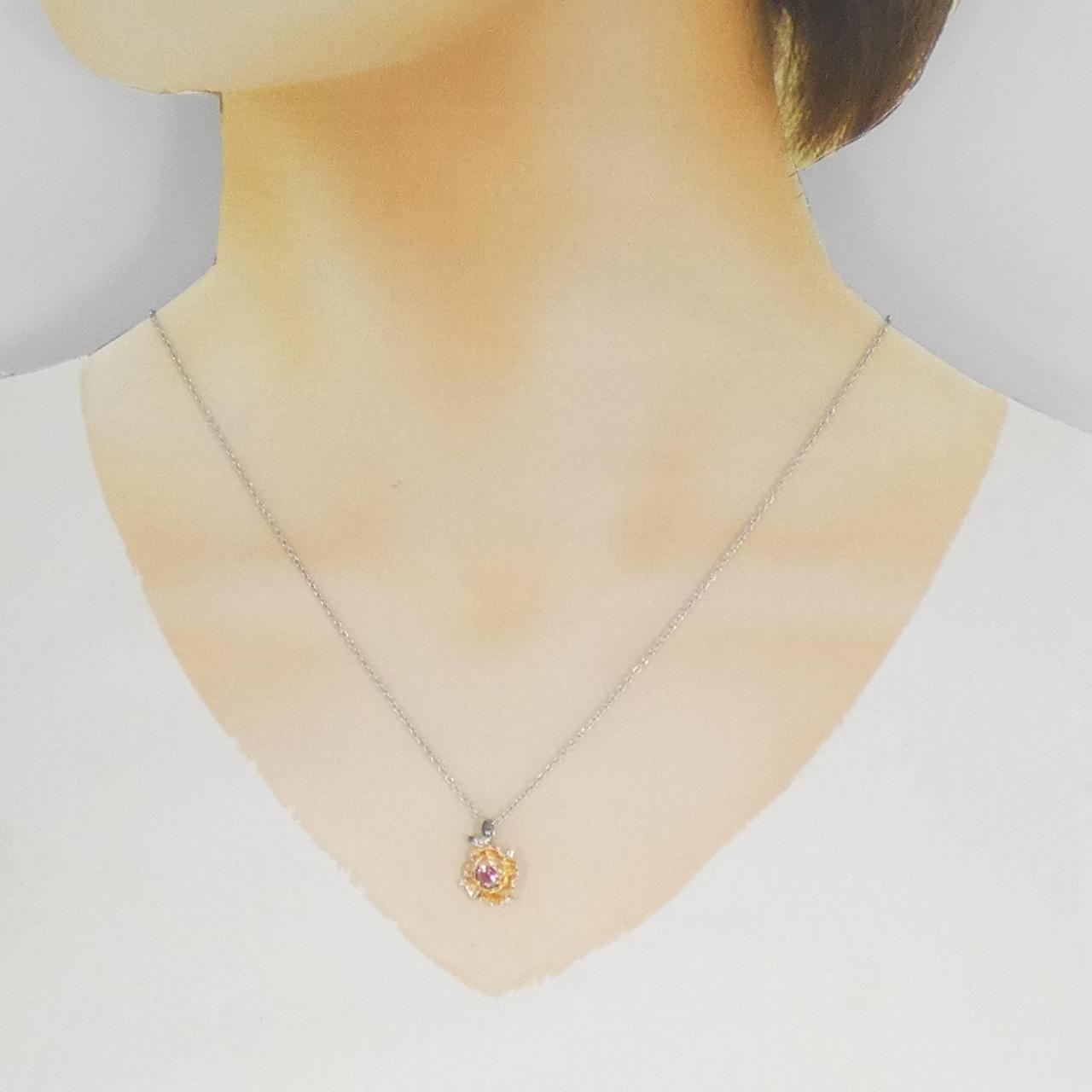 K18PG/K18WG碧玺项链 0.210克拉