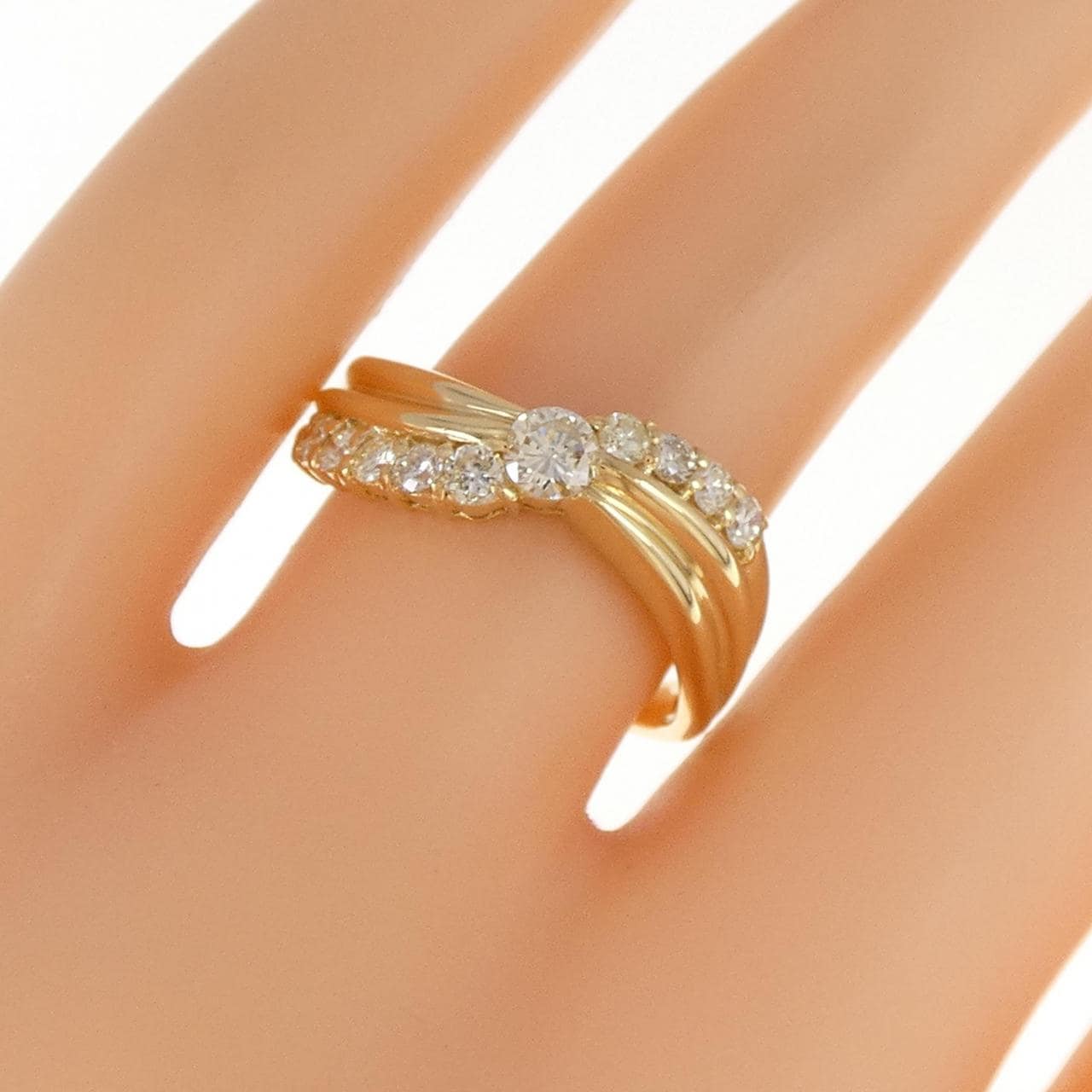 K18YG ダイヤモンド リング 0.50CT