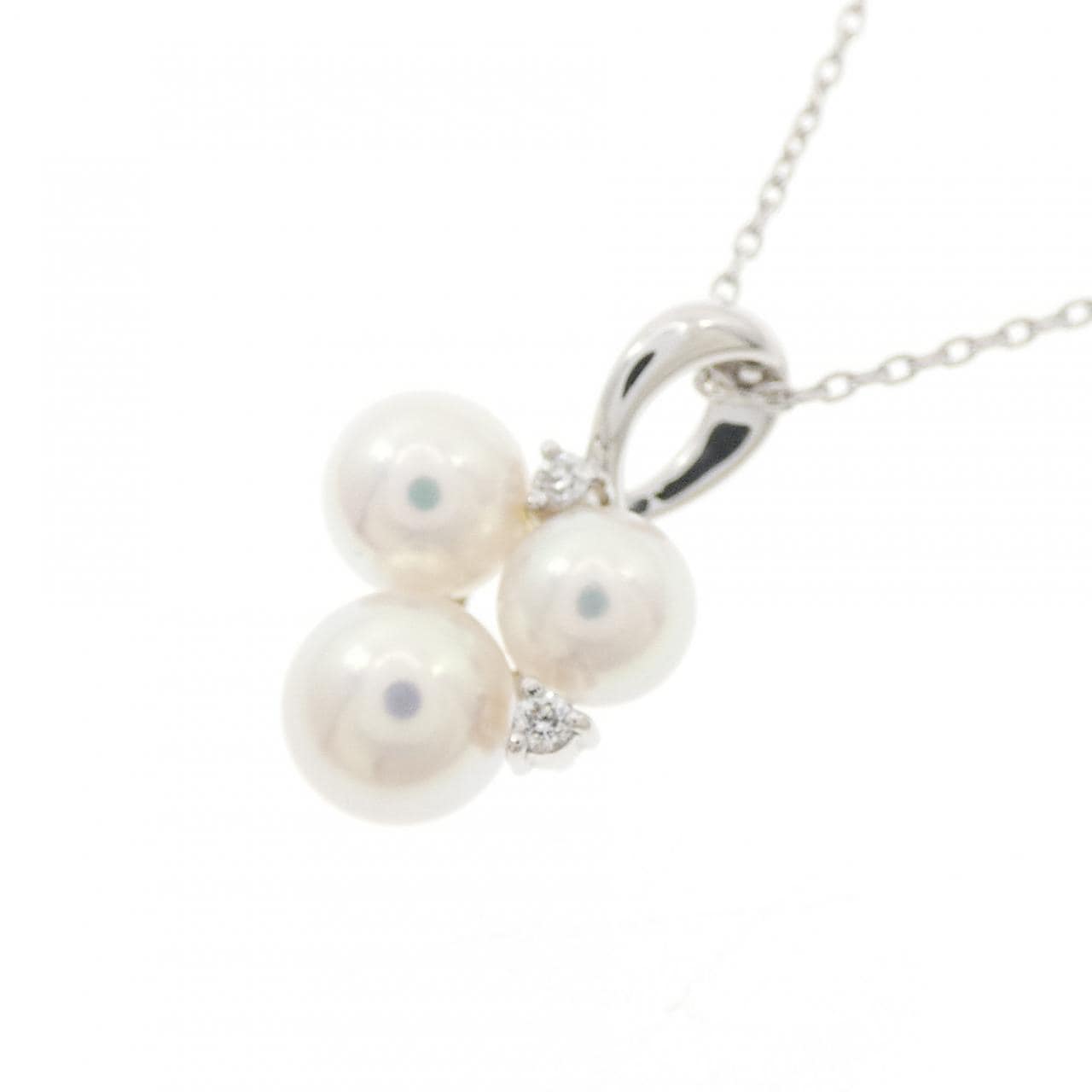 K18WG アコヤパール ネックレス