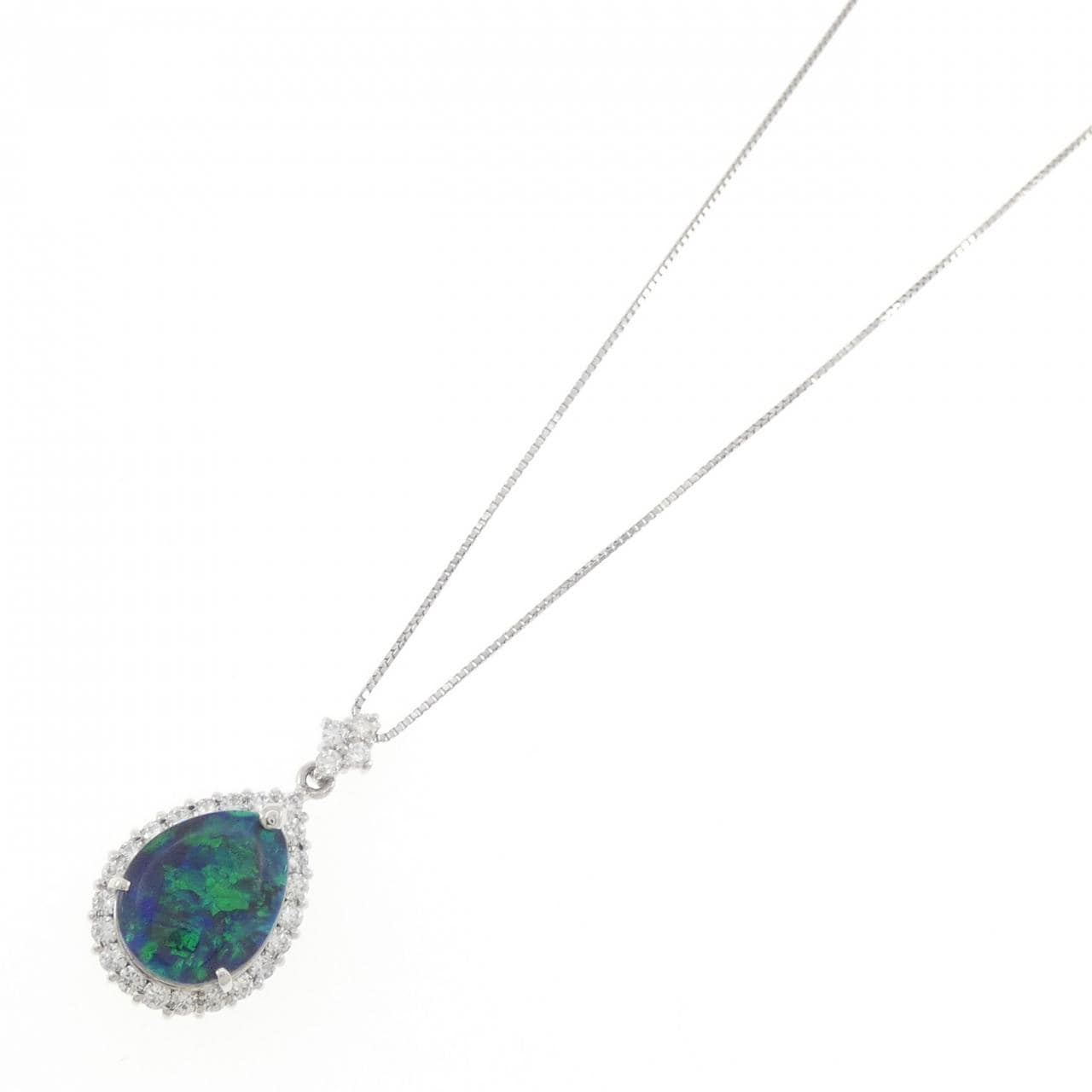 PT900/PT850 ブラックオパール ネックレス 5.26CT