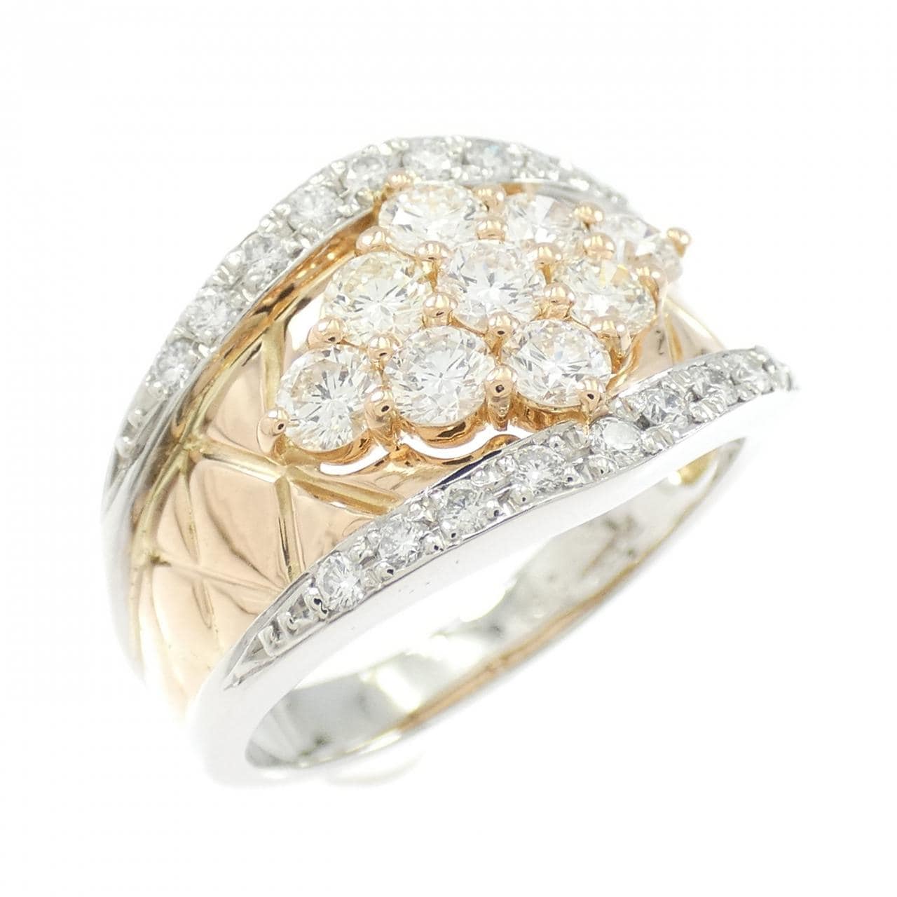 PT900/K18PG ダイヤモンド リング 1.01CT