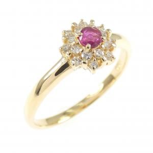 K18YG ruby ring