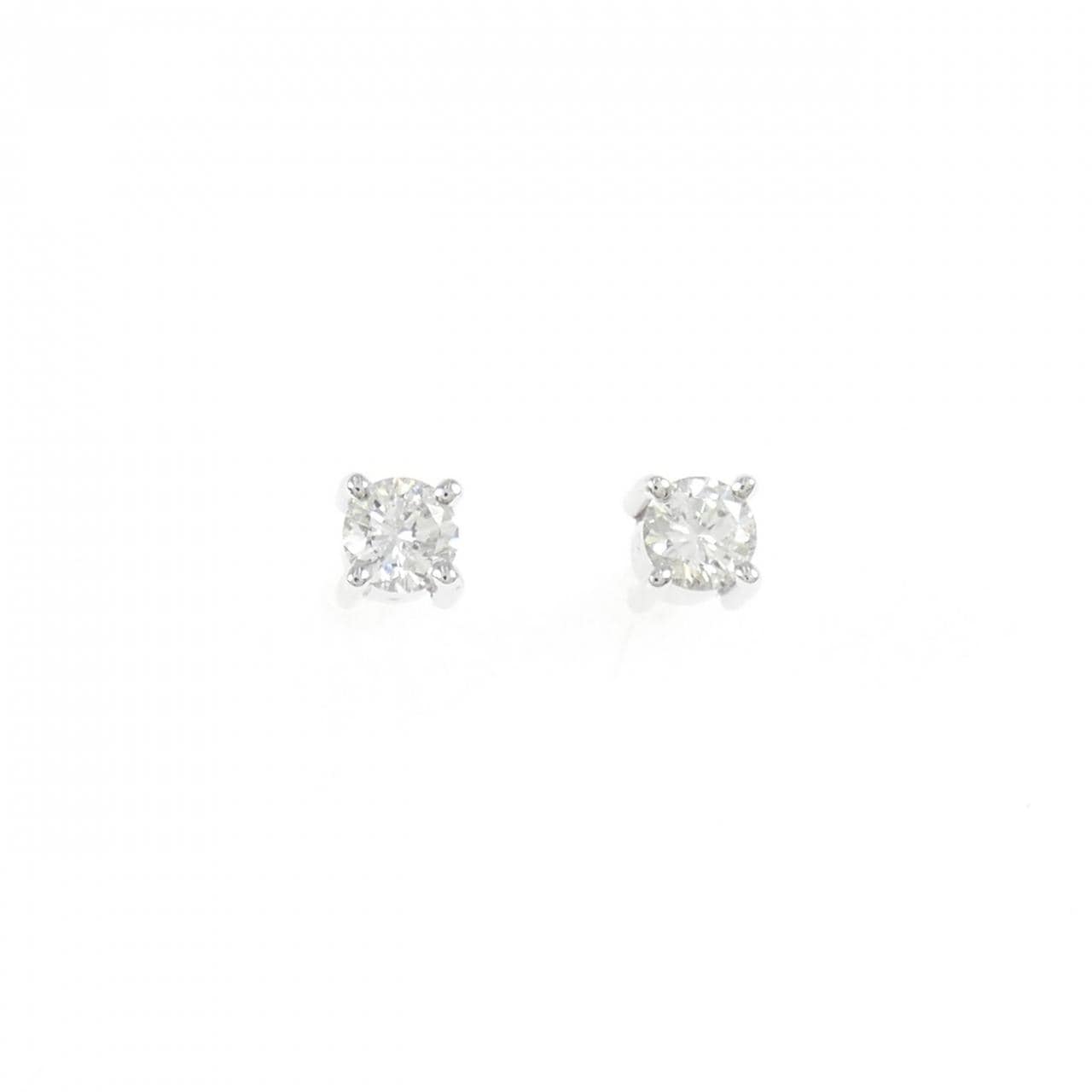PT/PT900 ソリティア ダイヤモンド ピアス 0.36CT