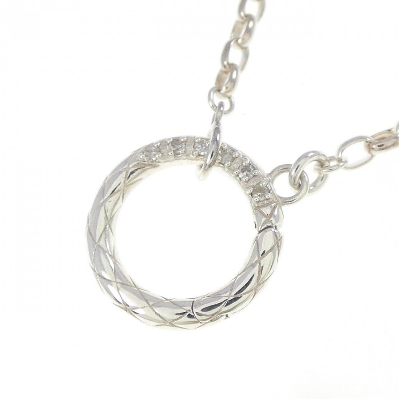 Agete Diamond Necklace 0.02CT