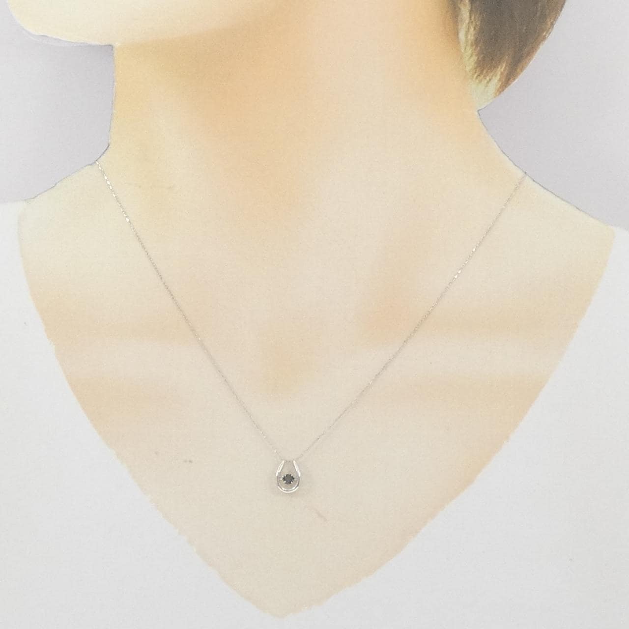 K18WG アレキサンドライト ネックレス 0.09CT