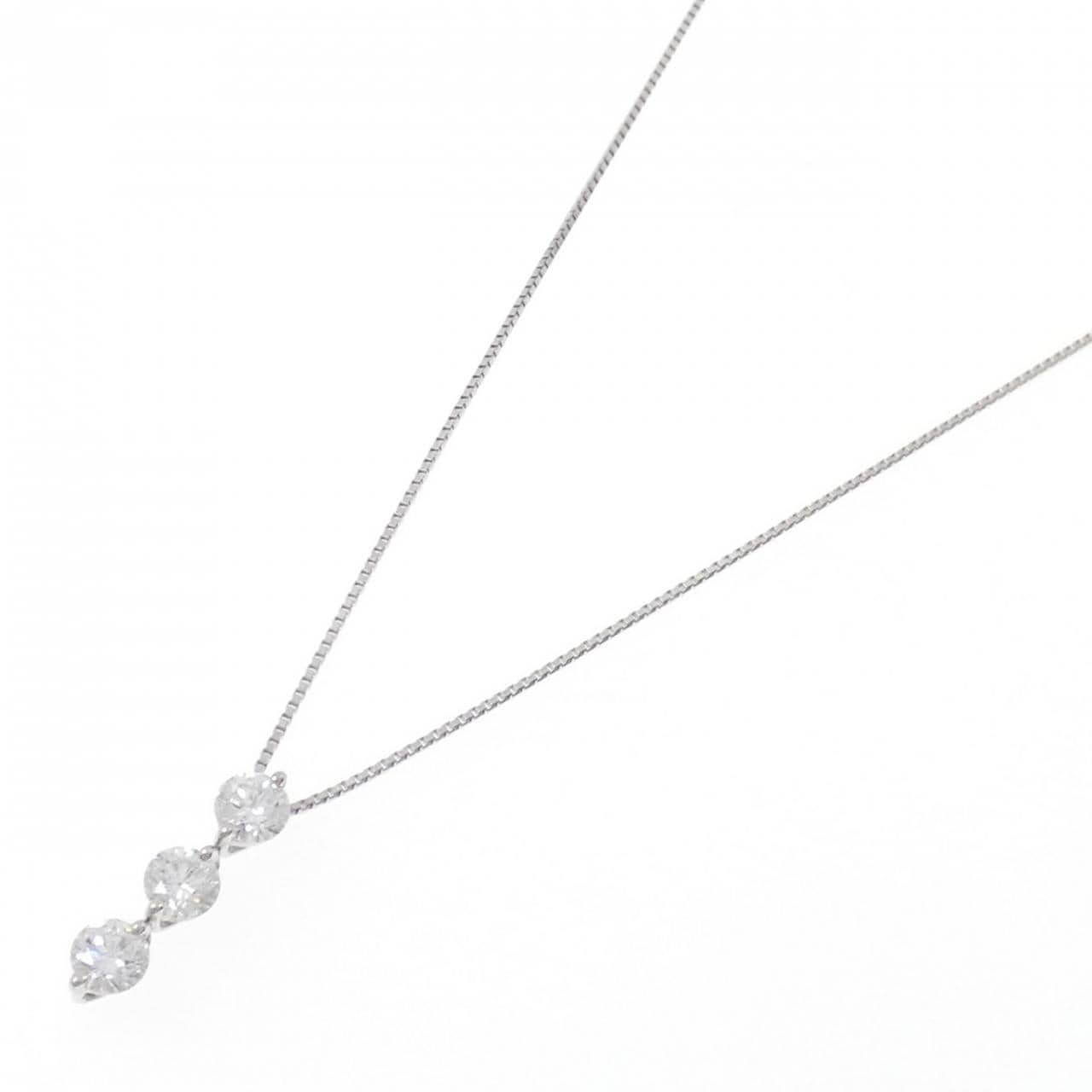 PT Three Stone Diamond Necklace 1.012CT