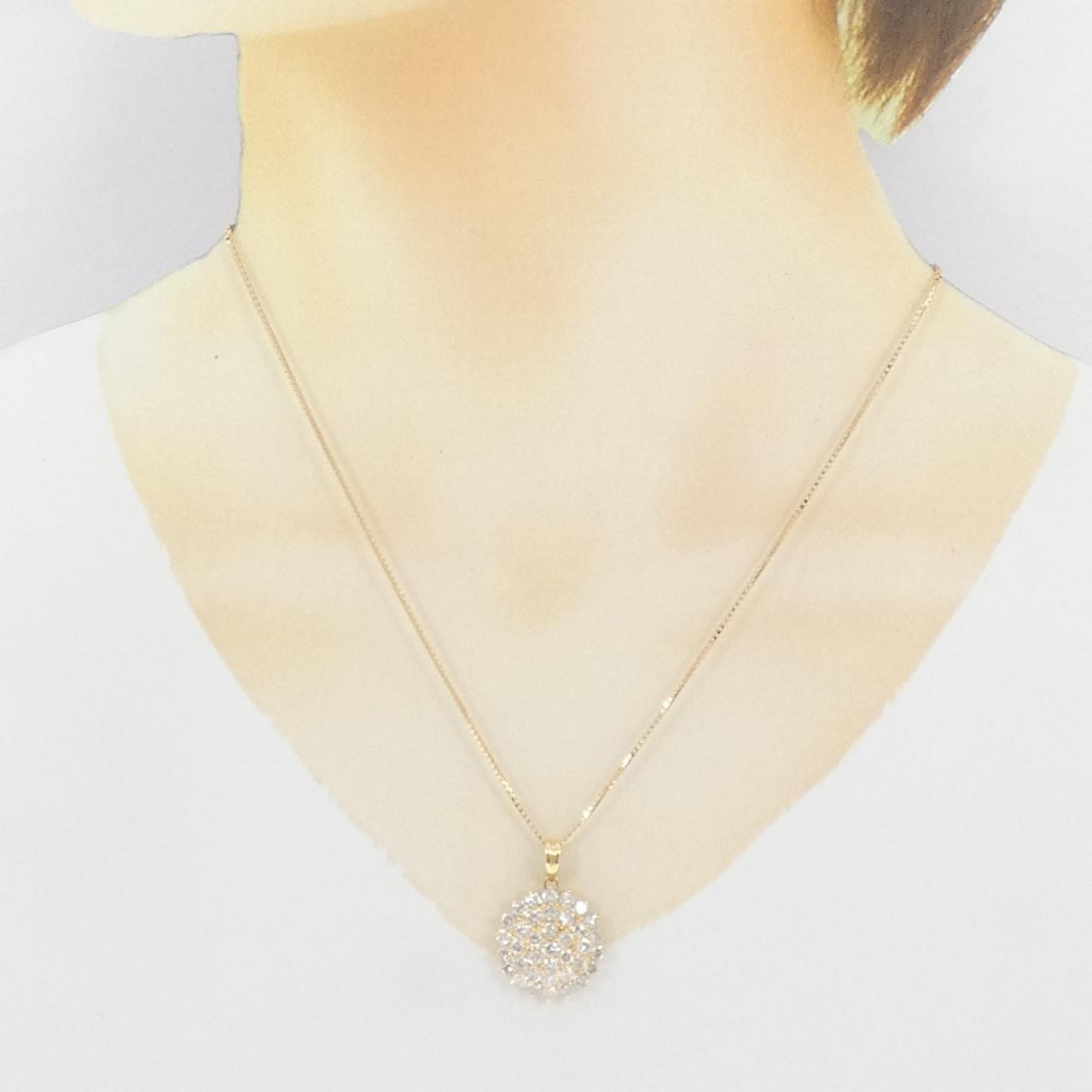 K18YG ダイヤモンド ネックレス 3.20CT