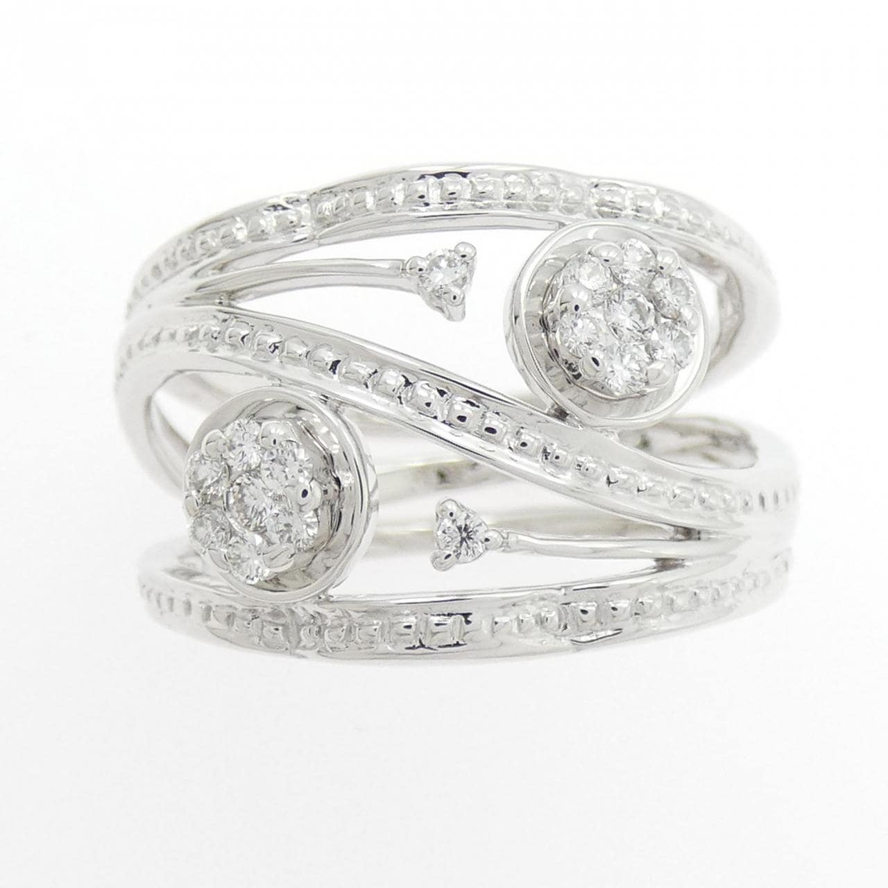 750WG鑽石戒指，0.210克拉