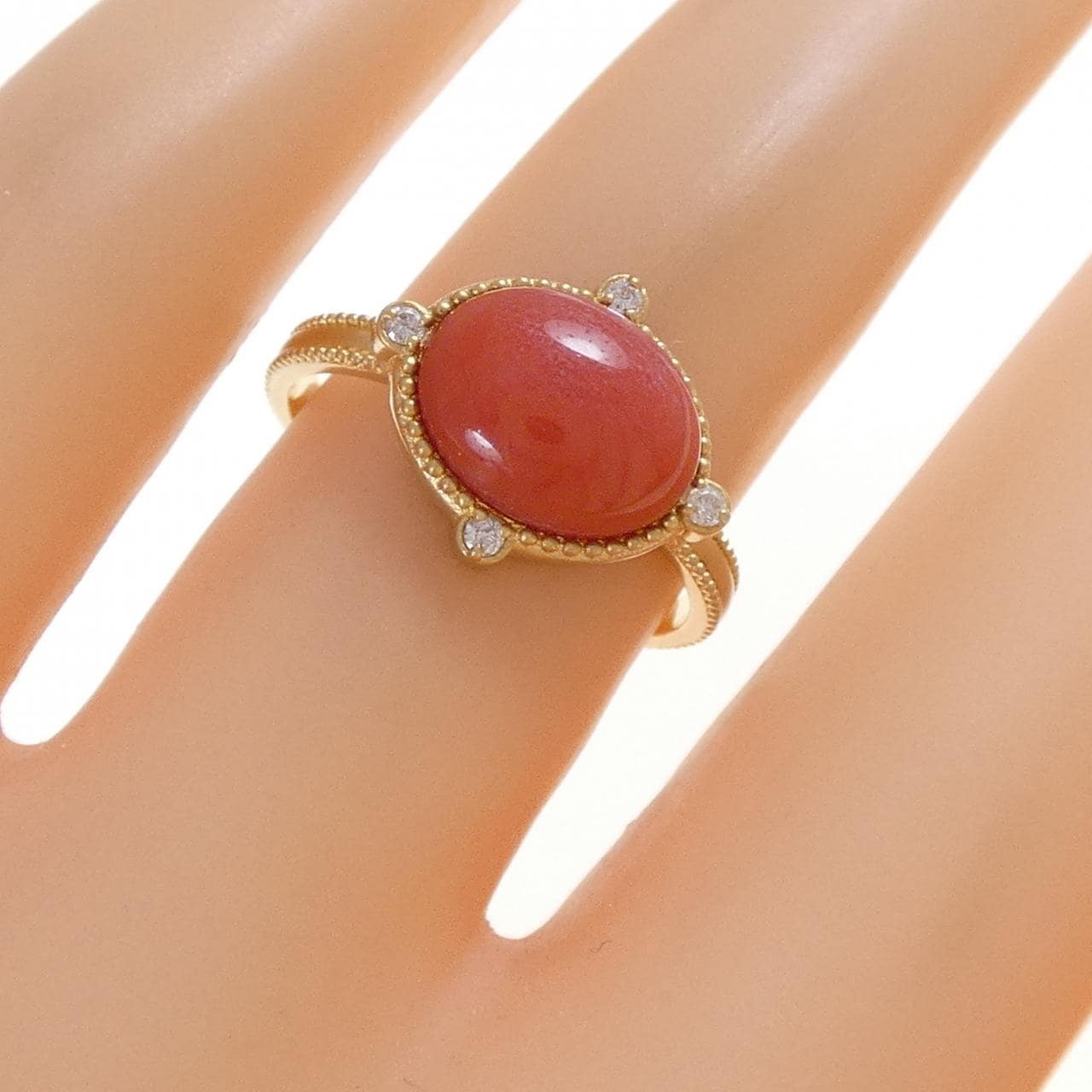 K18YG サンゴ リング