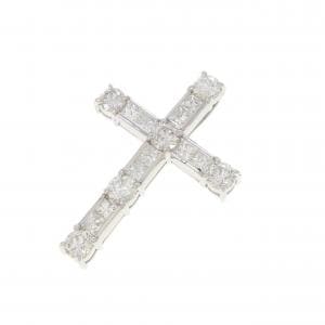 PT900 クロス ダイヤモンド ペンダント 1.02CT