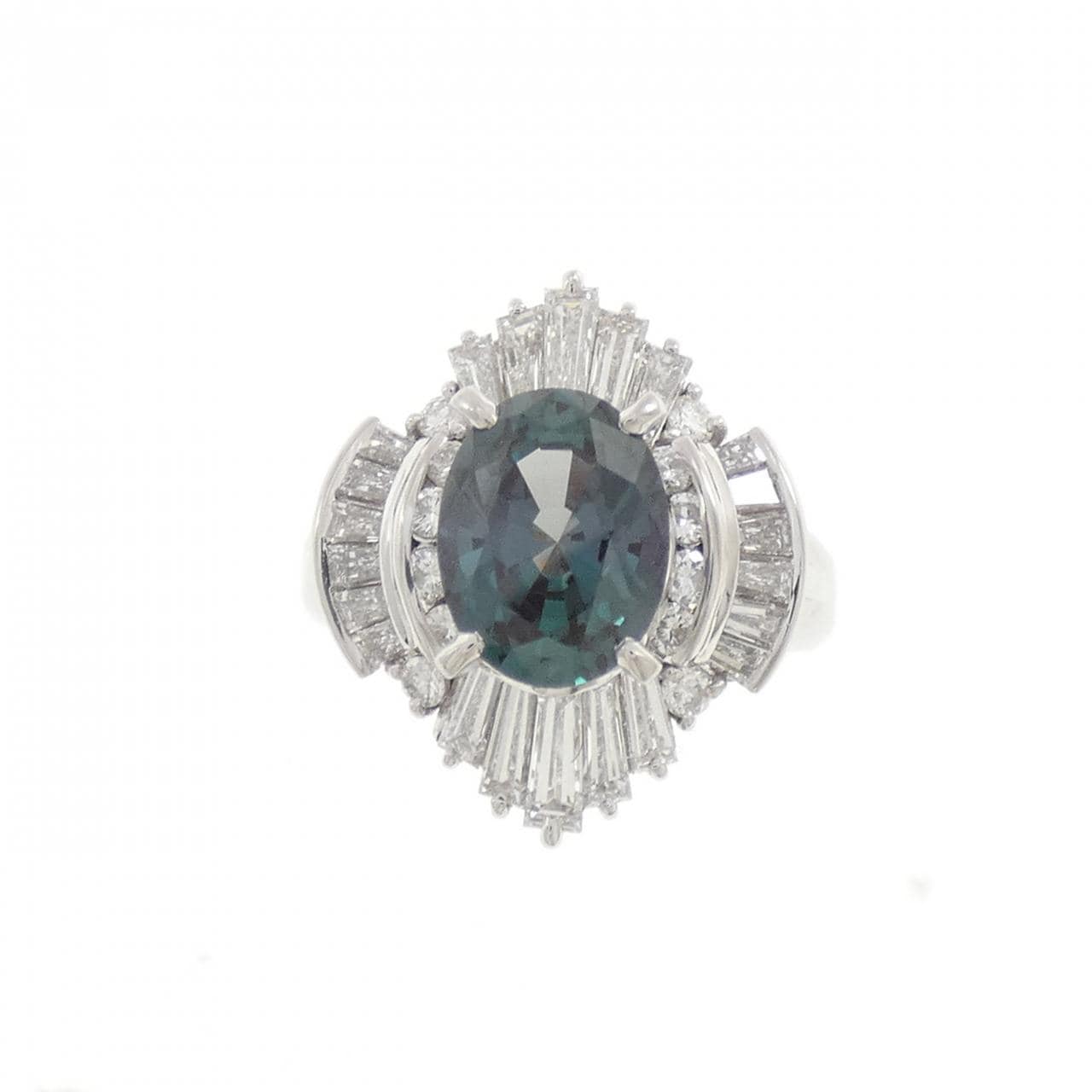 クレサンベール 合成アレキサンドライト リング 2.49CT
