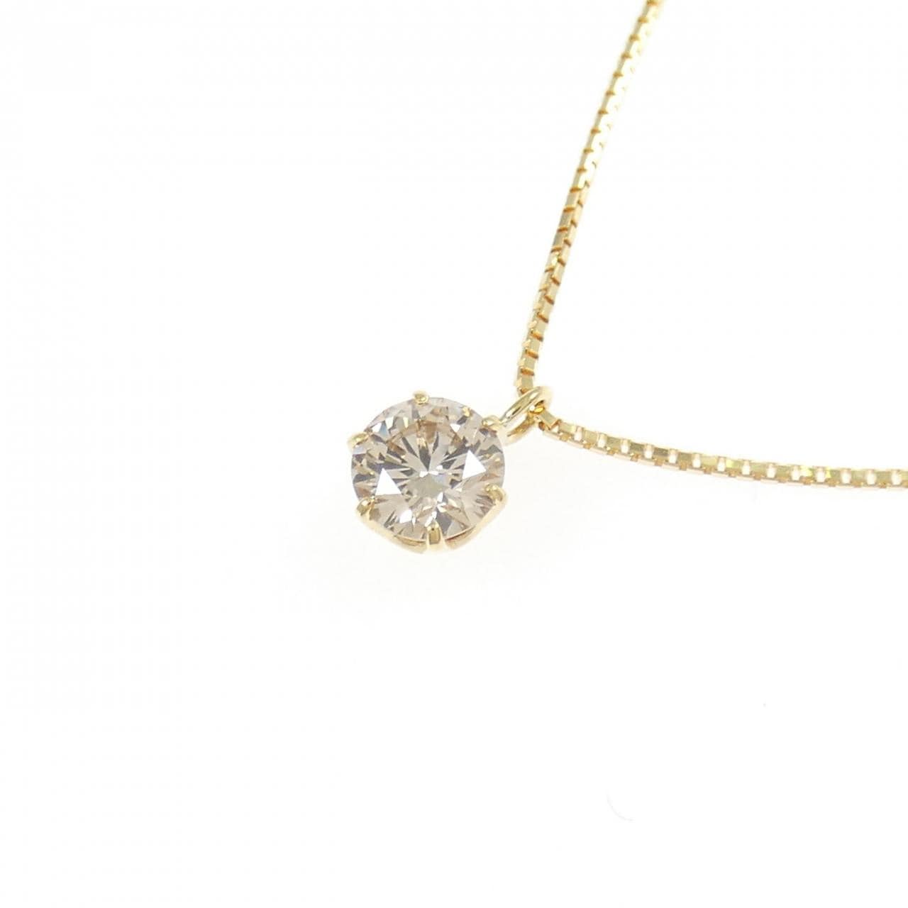 K18YG ソリティア ダイヤモンド ネックレス 0.305CT