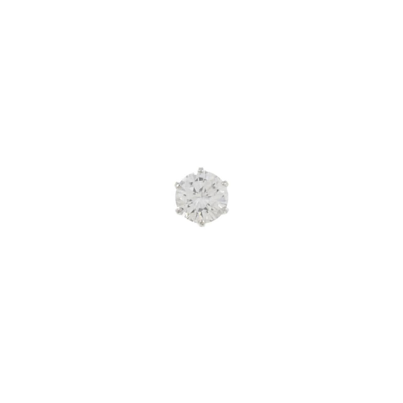 PT900 ソリティア ダイヤモンド ピアス 0.315CT 片耳