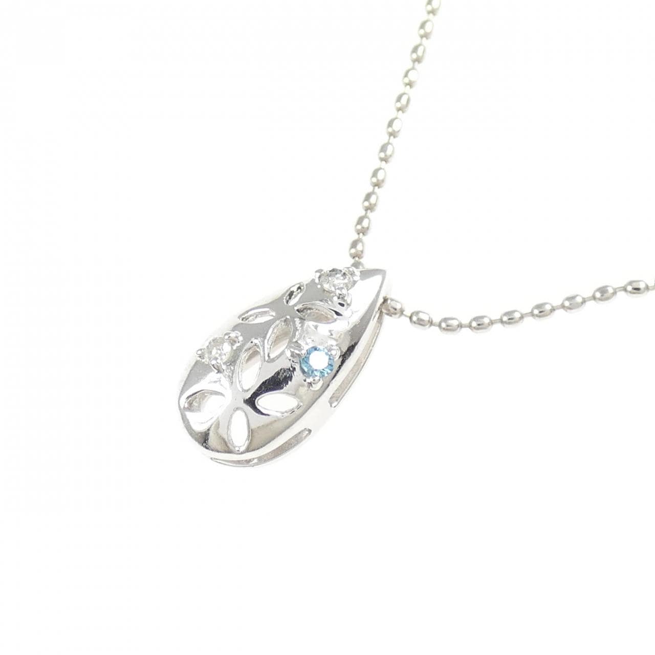 K18WG ダイヤモンド ネックレス 0.03CT