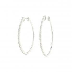 K14WG ダイヤモンド ピアス 0.50CT