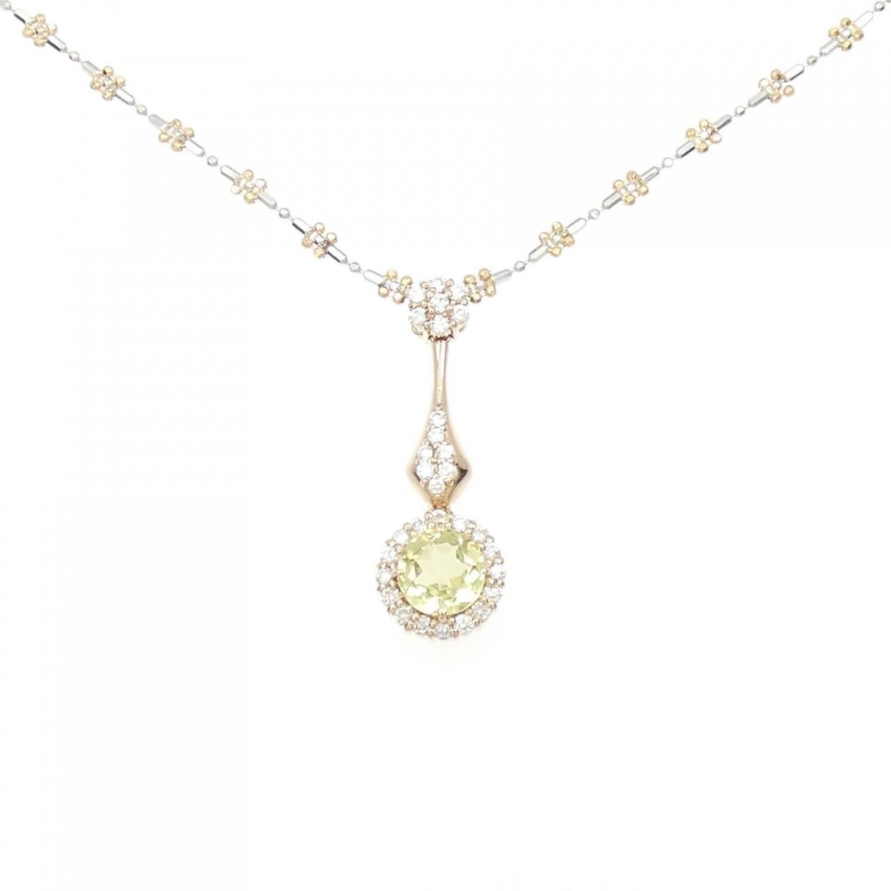 K18PG/K18WG Garnet necklace 1.00CT