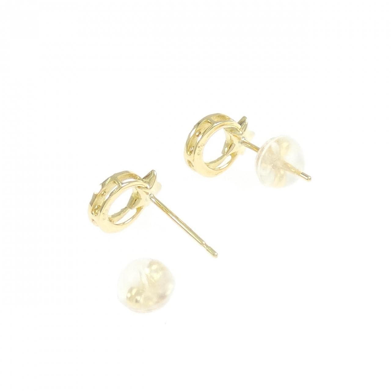 K18YG スター ダイヤモンド ピアス 0.10CT