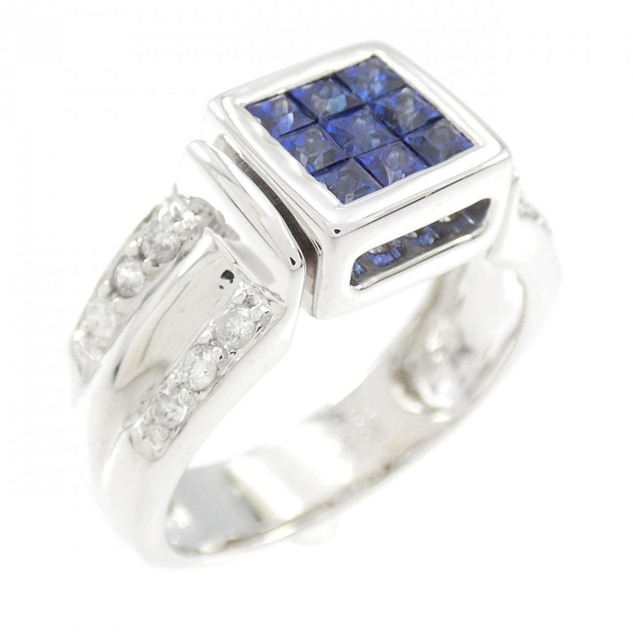 K18WG Sapphire Ring 0.55CT