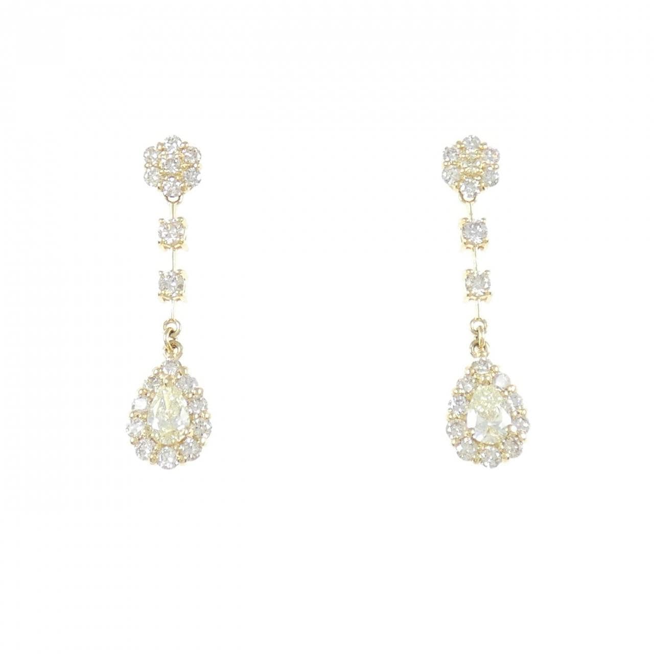 [BRAND NEW] K18YG Diamond earrings 0.80CT