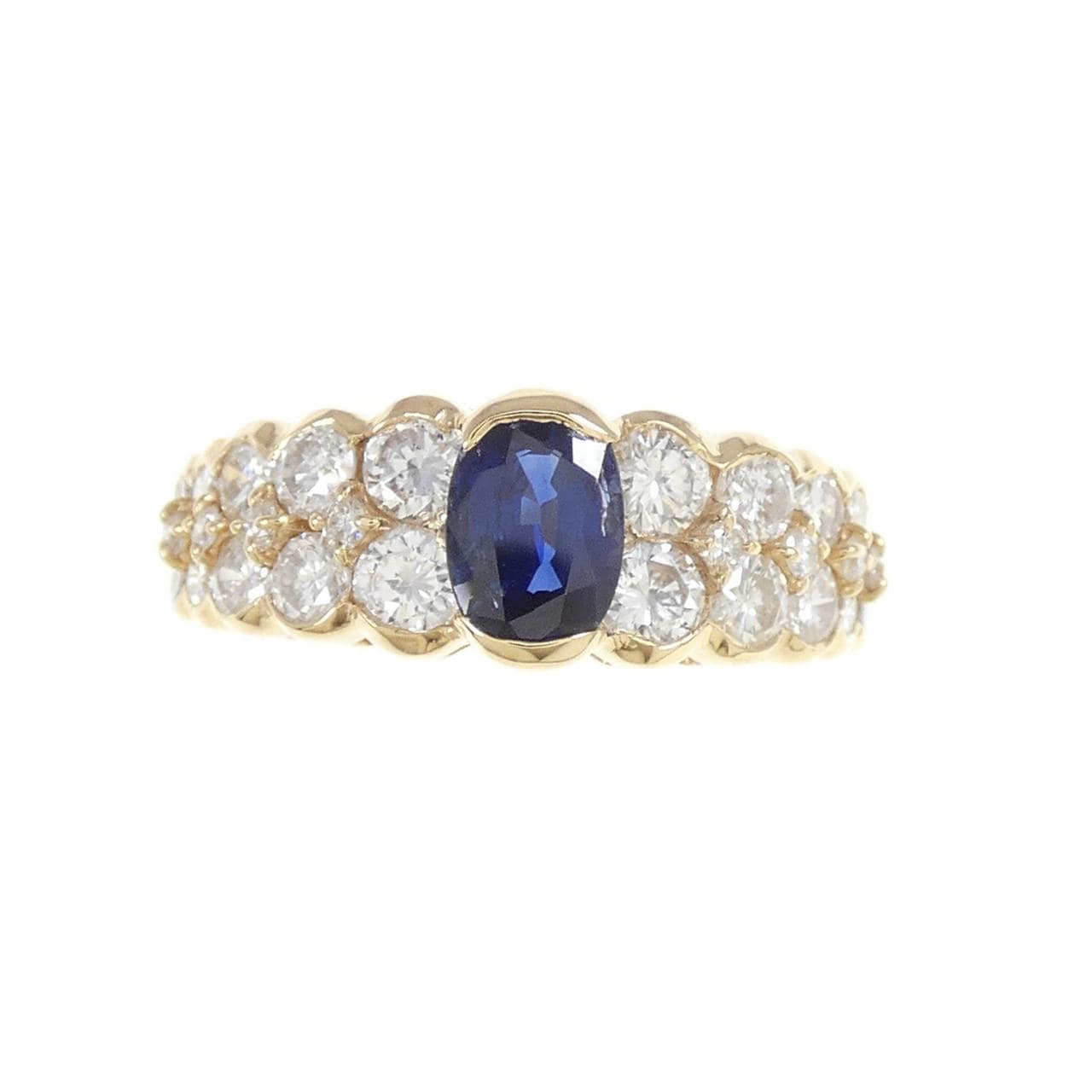 K18YG サファイヤ リング 0.76CT