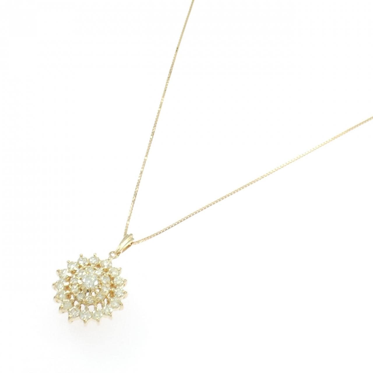 K18YG ダイヤモンド ネックレス 1.08CT