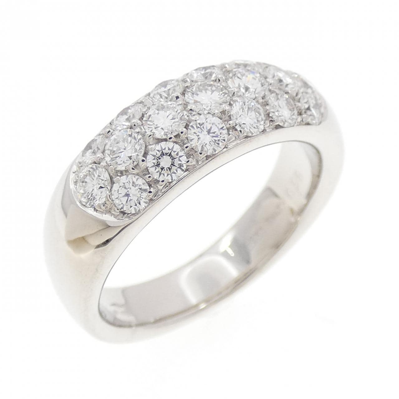 18KTWG パヴェ ダイヤモンド リング 0.98CT