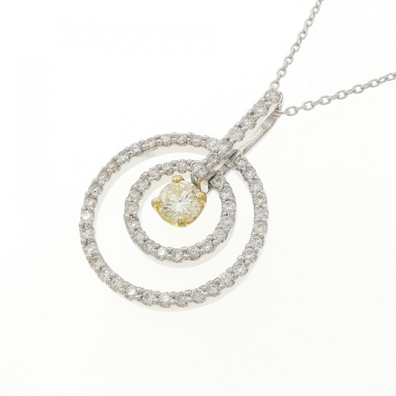 K18WG/K18YG ダイヤモンド ネックレス 0.206CT