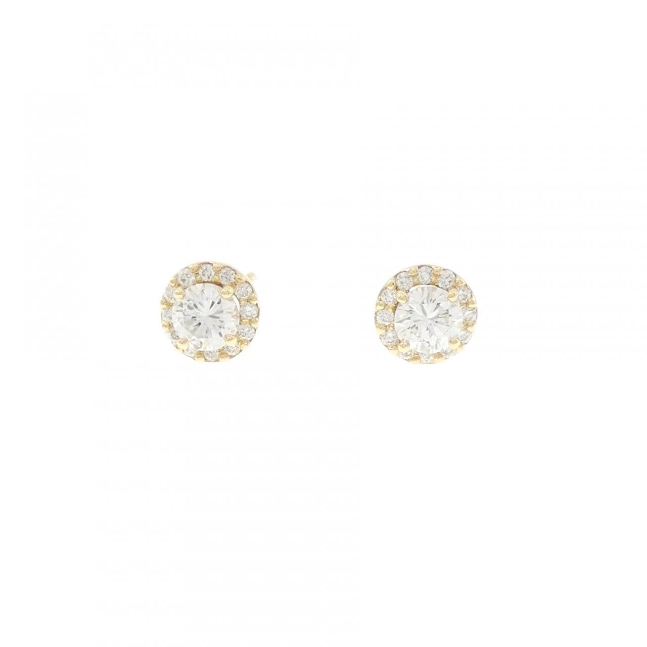 【リメイク】K18YG/ST ダイヤモンド ピアス 0.205CT 0.212CT G-H SI1-2 Good