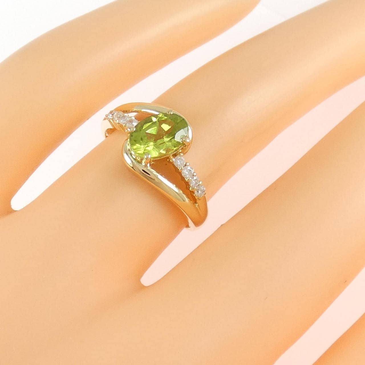 K18YG ペリドット リング