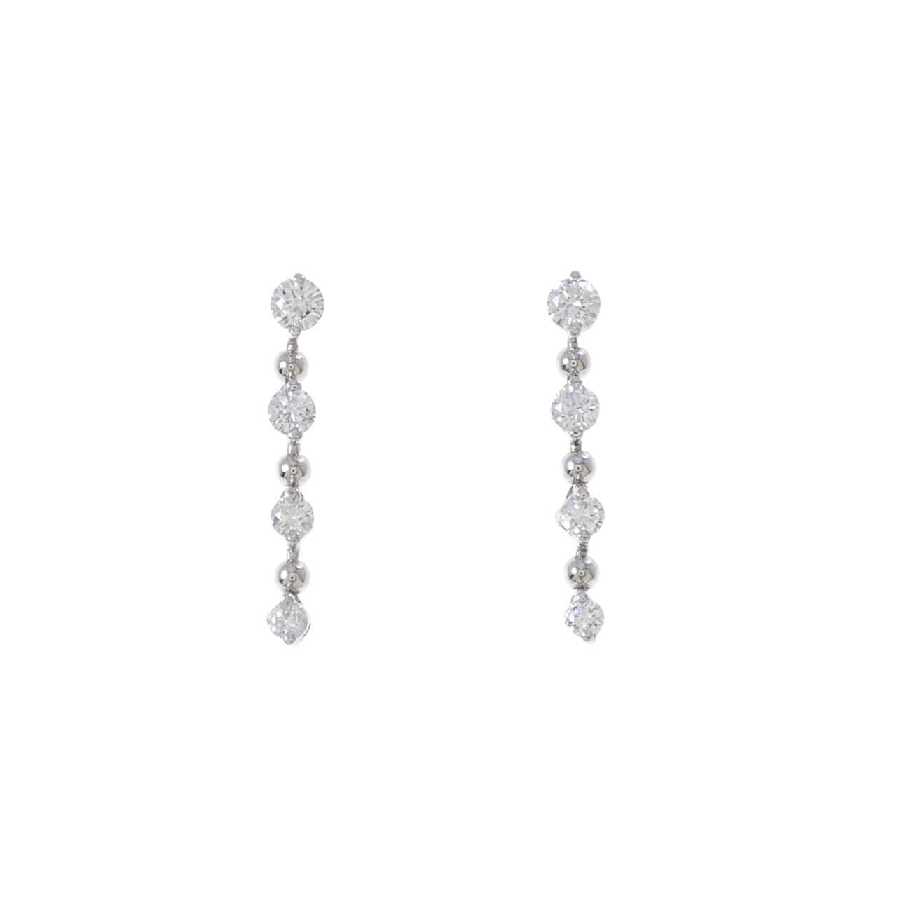 PT900 ダイヤモンド ピアス 0.50CT