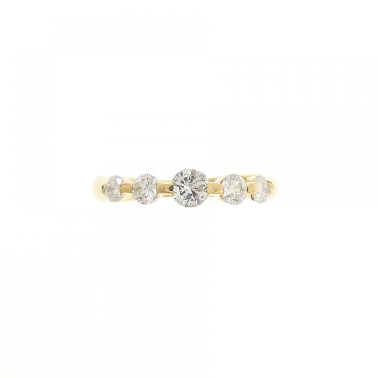 K18YG ダイヤモンド ピンキー リング 0.30CT
