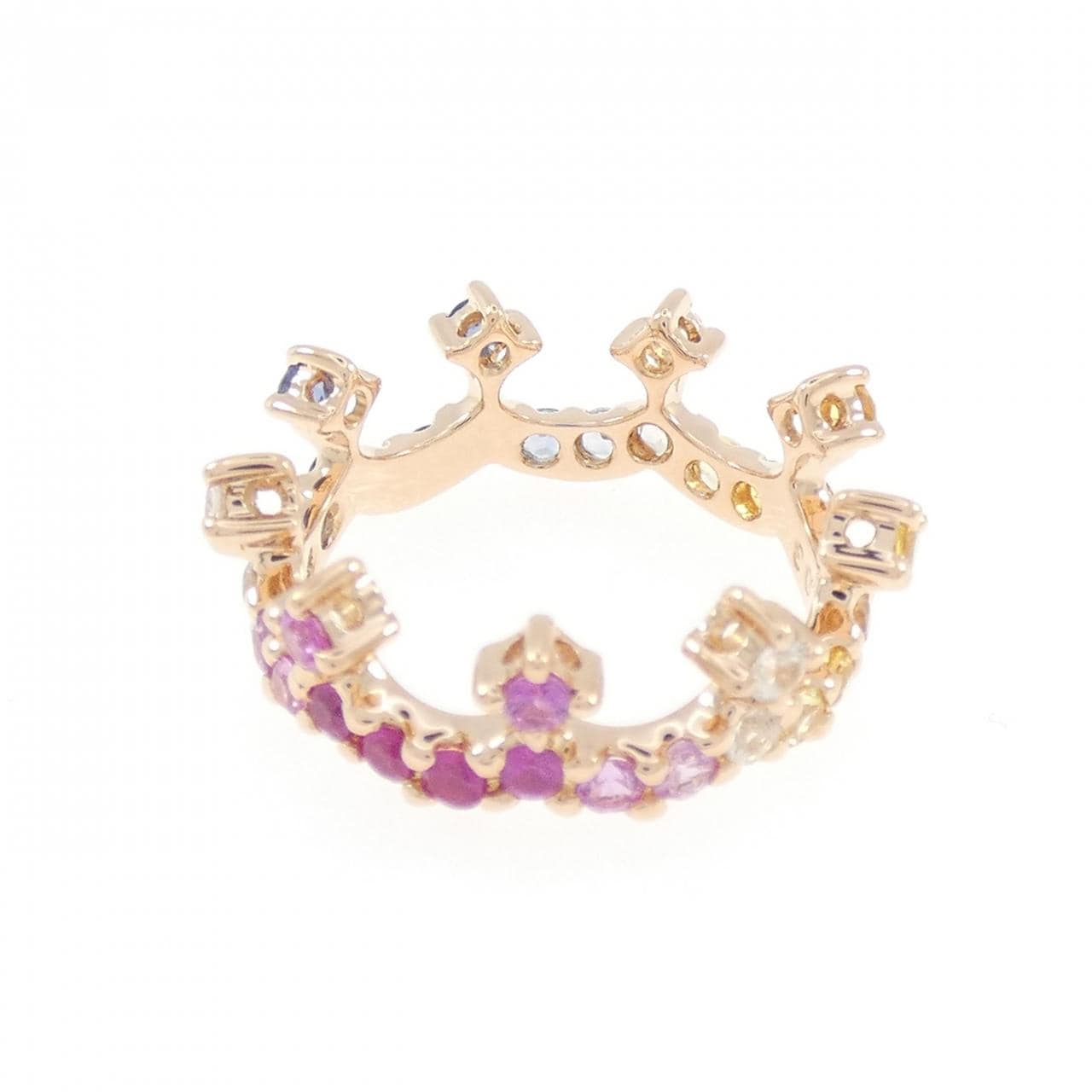 750PG クラウン フルエタニティ サファイヤ リング 1.03CT