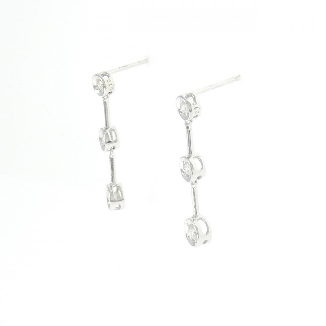 PT900 ダイヤモンド ピアス 0.20CT