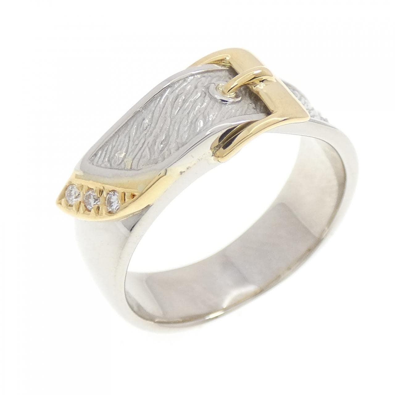 PT900/K18YG Diamond Ring 0.03CT