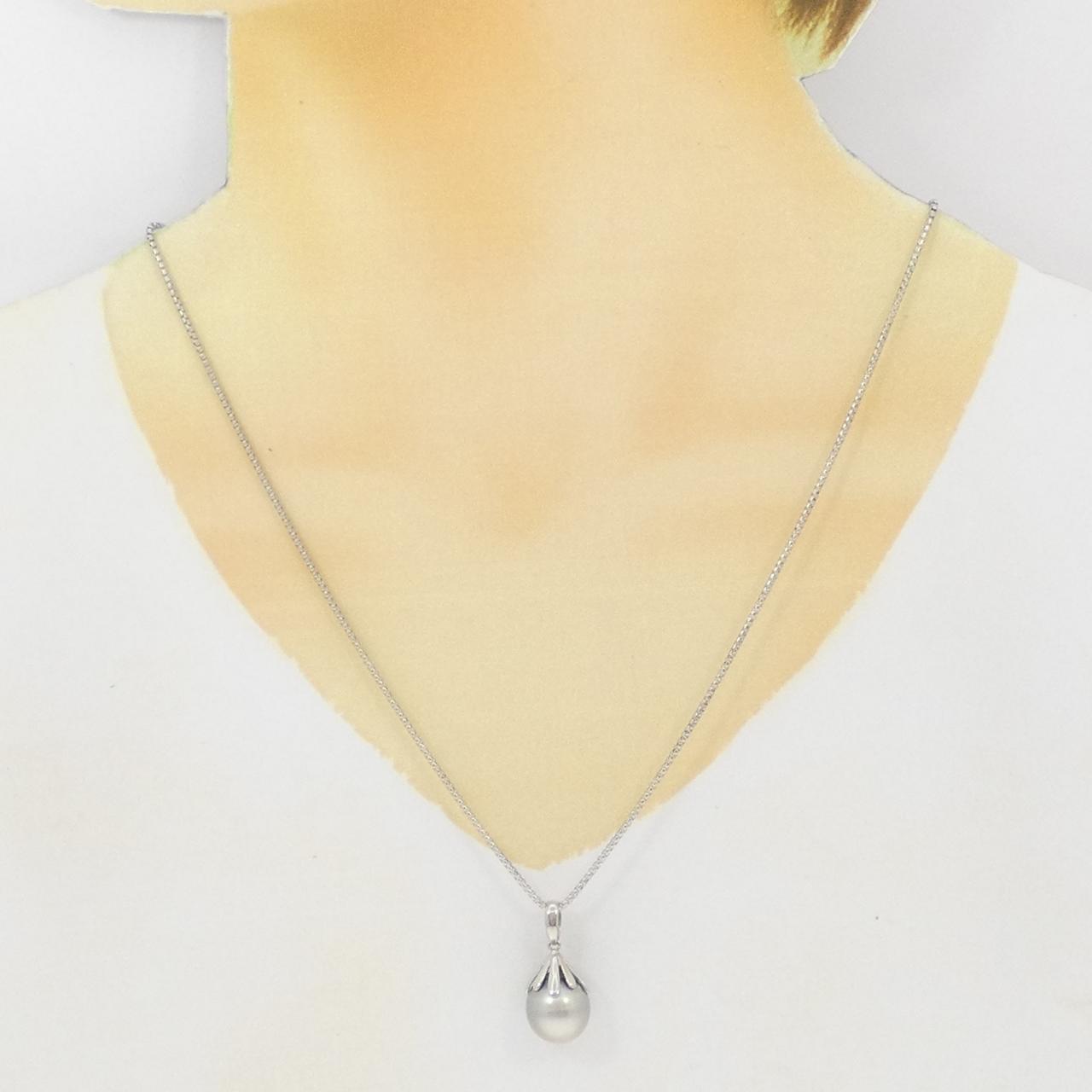 PT black butterfly pearl necklace 11.5mm